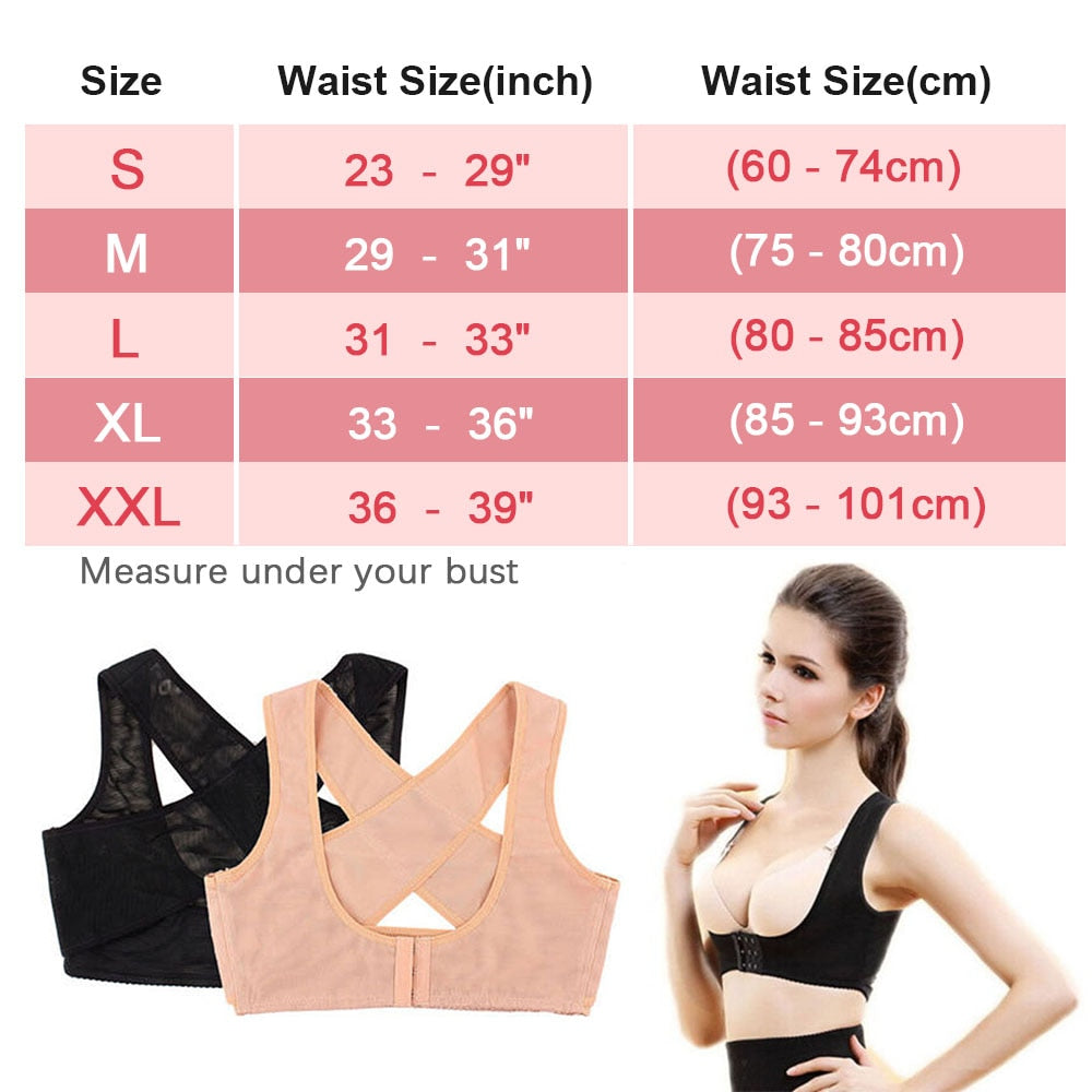 1PC Women Chest Posture Corrector Support Belt Body Shaper Corset Shoulder Brace for Health Care Drop Shipping S/M/L/XL/XXL - Stay Beautiful