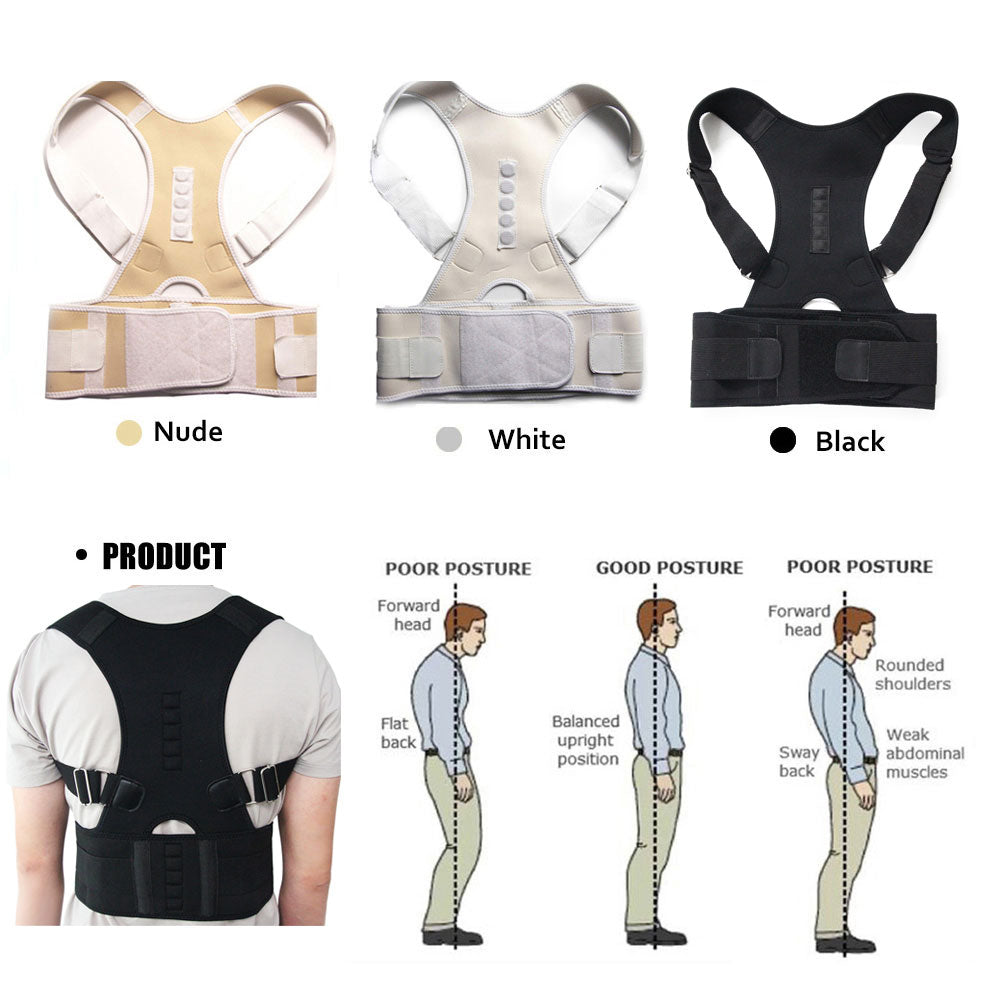 Aptoco Magnetic Therapy Posture Corrector Brace Shoulder Back Support –  Stay Beautiful