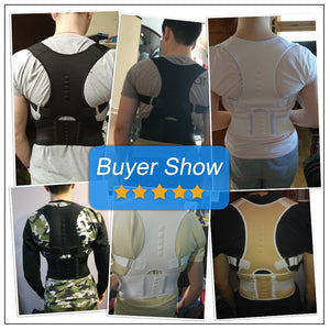 Aptoco Magnetic Therapy Posture Corrector Brace Shoulder Back Support Belt for Men Women Braces & Supports Belt Shoulder Posture - Stay Beautiful