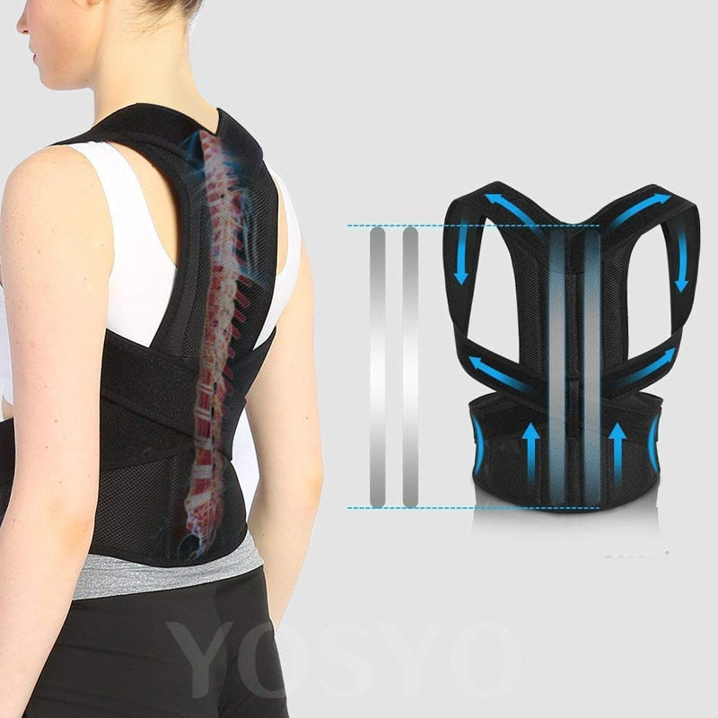 Posture Corrector for Men and Women Back Posture Brace Clavicle Support Stop Slouching and Hunching Adjustable Back Trainer - Stay Beautiful